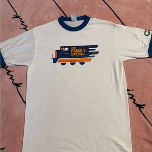 Augusta Sportswear White and Blue Short Sleeve Tee with Graphic